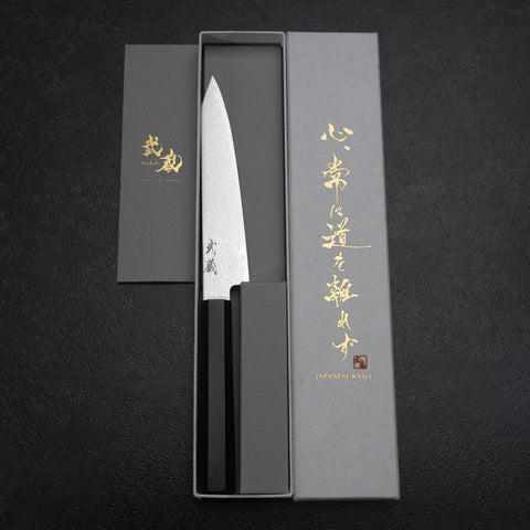 Kiritsuke Petty VG-10 Damascus Ebony Handle 145mm