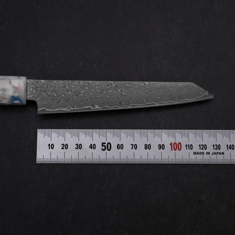 Kiritsuke Petty VG-10 Damascus Ocean Blue-White Mix Handle 130mm
