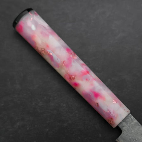Kiritsuke Petty VG-10 Damascus Ocean Sakura Rose Gold Handle 130mm