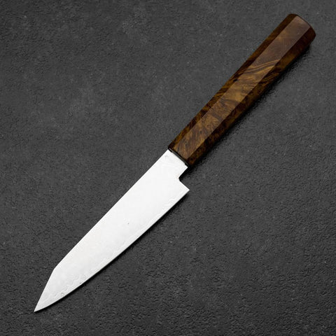 Kiritsuke Petty VG-10 Damascus Yellow-Brown Birch Handle 120mm