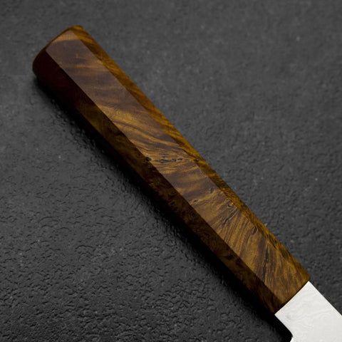 Kiritsuke Petty VG-10 Damascus Yellow-Brown Birch Handle 120mm