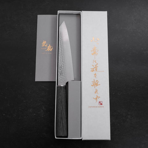 Kiritsuke Petty VG-10 Tsuchime Oval Charcoal Handle 150mm