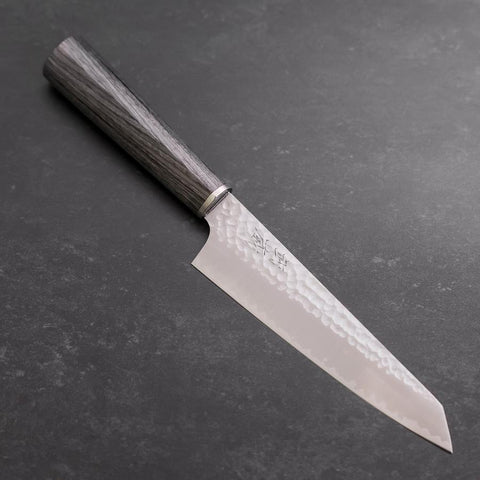 Kiritsuke Petty VG-10 Tsuchime Oval Charcoal Handle 150mm