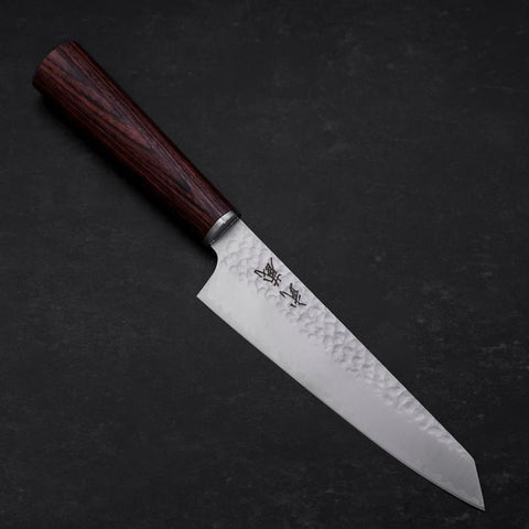 Kiritsuke Petty VG-10 Tsuchime Oval Mahogany Handle 150mm