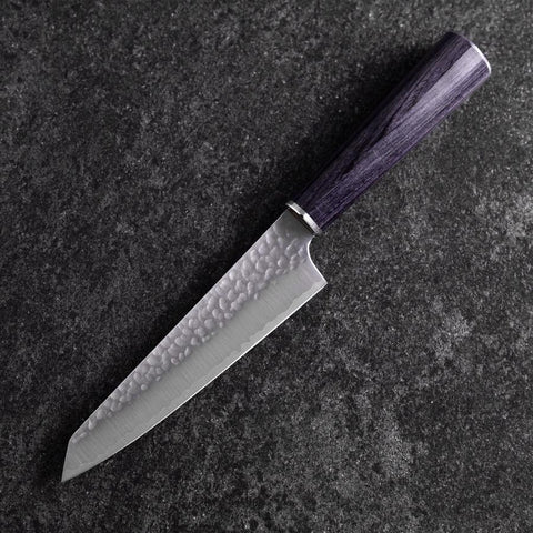 Kiritsuke Petty VG-10 Tsuchime Oval Purple Handle 150mm
