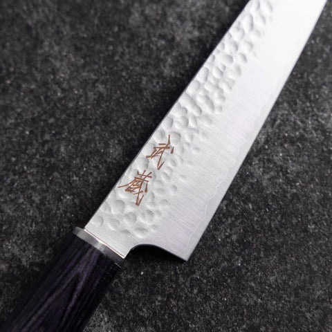 Kiritsuke Petty VG-10 Tsuchime Oval Purple Handle 150mm