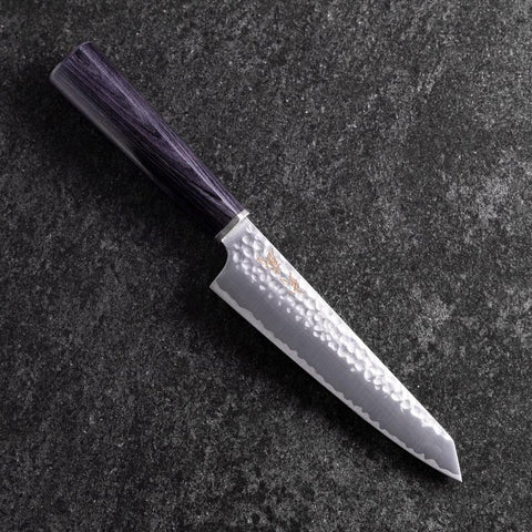 Kiritsuke Petty VG-10 Tsuchime Oval Purple Handle 150mm