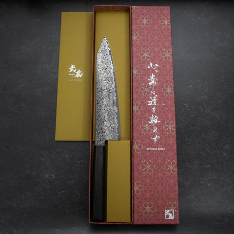 Kiritsuke SG-2 Black Nickel Damascus Ebony Handle 210mm
