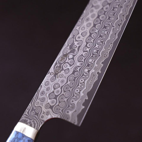 Kiritsuke SG-2 Damascus Turquoise Blue Handle 240mm