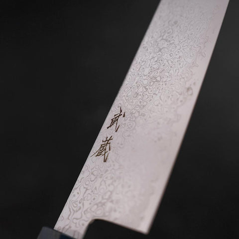 Kiritsuke SG-2 Wave Nickel Damascus Blue Maple Handle 210mm