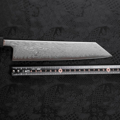 Kiritsuke SLD Wave Nickel Damascus Black Ishime Urushi Handle 210mm