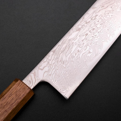 Kiritsuke SLD Wave Nickel Damascus Yaki Urushi Handle 210mm