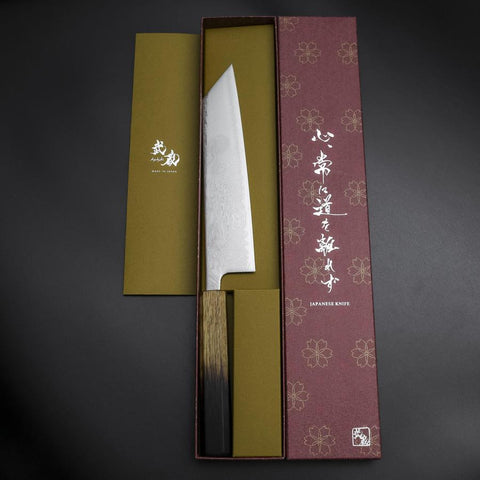 Kiritsuke SLD Wave Nickel Damascus Yaki Urushi Handle 210mm