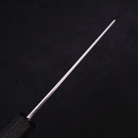 Kiritsuke Santoku Blue Steel #1 Suminagashi Black Ishime Handle 170mm