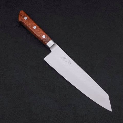 Kiritsuke Santoku VG-5 Stainless Tsuchime Western Mahogany Handle 190mm