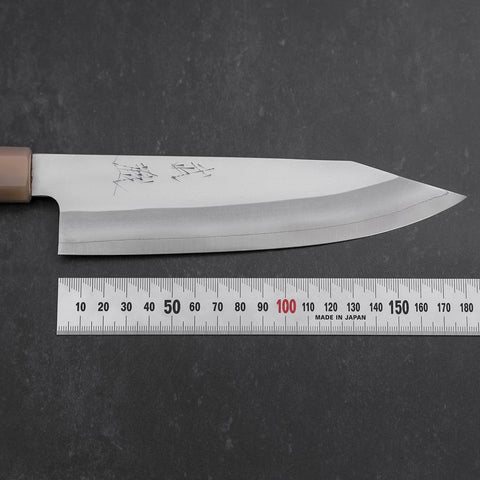 Kiritsuke Silver Steel #3 Bokashi Double Buffalo Capped Magnolia Handle 195mm