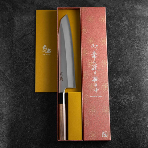 Kiritsuke Silver Steel #3 Kasumi Buffalo Walnut Handle 240mm