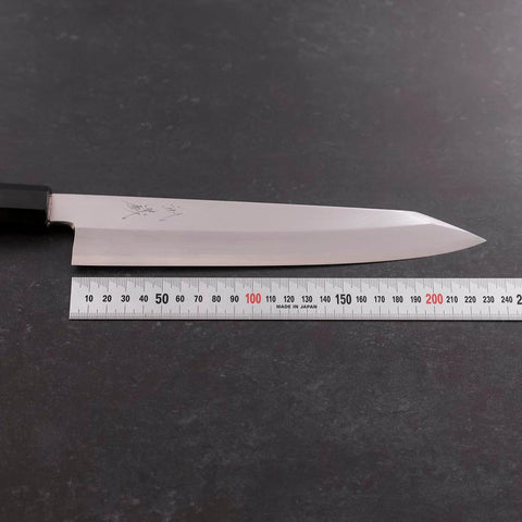 Kiritsuke Silver Steel #3 Polished Buffalo Ebony Handle 230mm