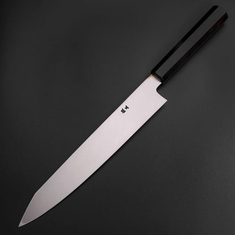 Kiritsuke Silver Steel #3 Polished Buffalo Ebony Handle 260mm