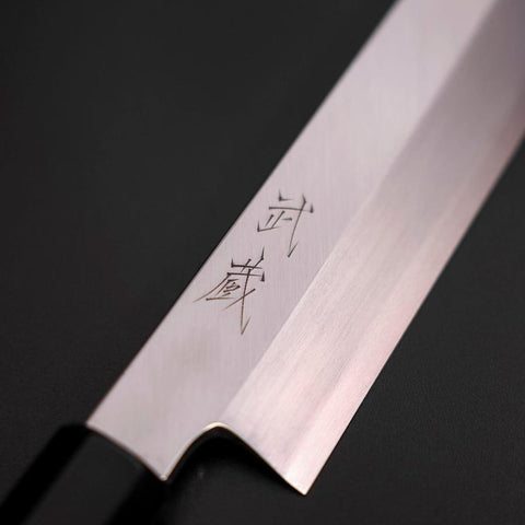 Kiritsuke Silver Steel #3 Polished Buffalo Ebony Handle 260mm