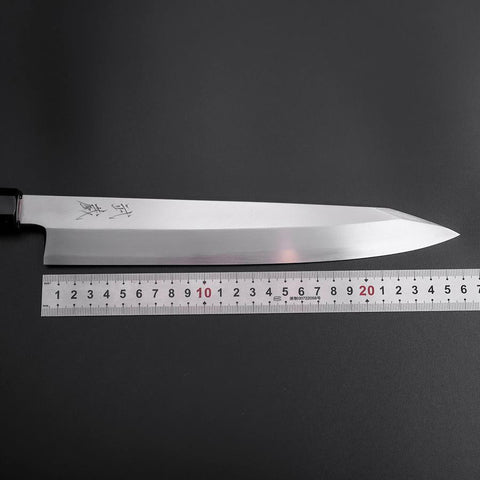 Kiritsuke Silver Steel #3 Polished Buffalo Ebony Handle 260mm