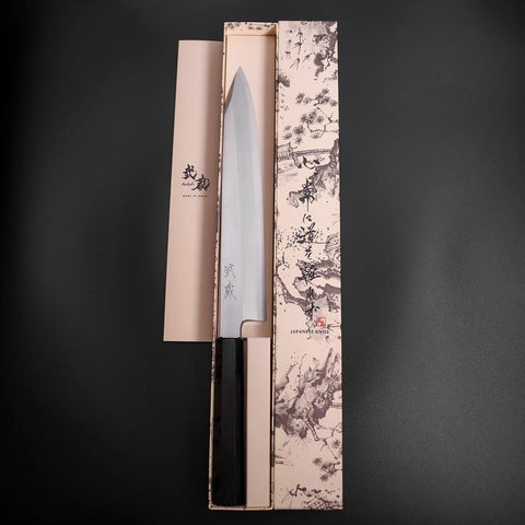 Kiritsuke Silver Steel #3 Polished Buffalo Ebony Handle 260mm