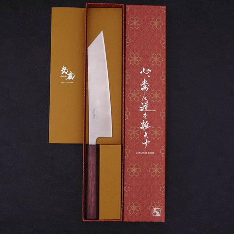 Kiritsuke Silver Steel #3 Polished Purple Urushi Handle 210mm