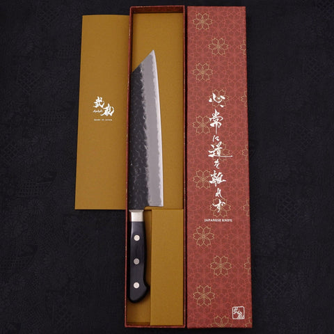 Kiritsuke Stainless Clad Blue Super Kurouchi Tsuchime Western Handle 210mm