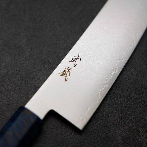 Kiritsuke VG-10 Damascus Blue Birch Handle 210mm