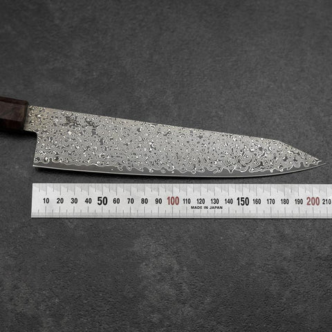 Kiritsuke VG-10 Damascus Brown Birch Handle 210mm