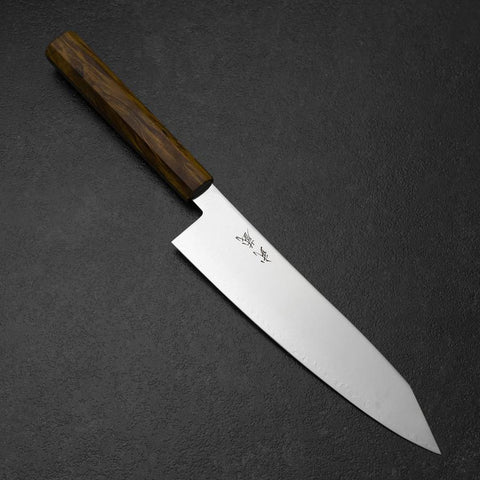 Kiritsuke VG-10 Damascus Yellow Birch Handle 210mm