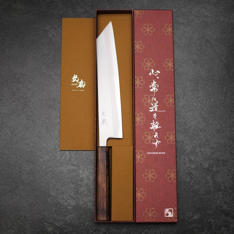 Kiritsuke White Steel #1 Polished Sumi Urushi Handle 240mm