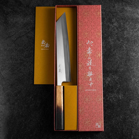 Kiritsuke White Steel #1 Polished Yaki Urushi Handle 240mm