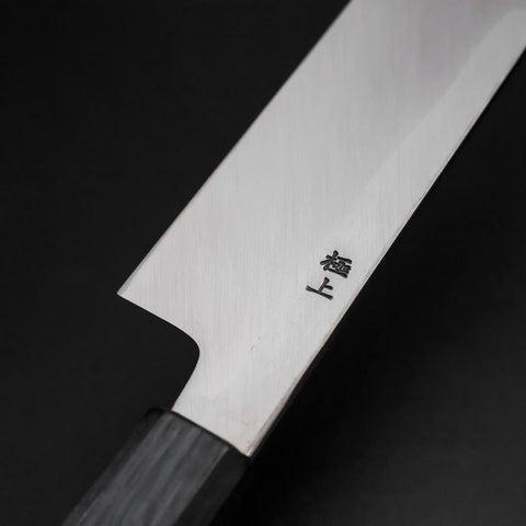 Kiritsuke White Steel #2 Kasumi Dark Blue Urushi Handle 230mm