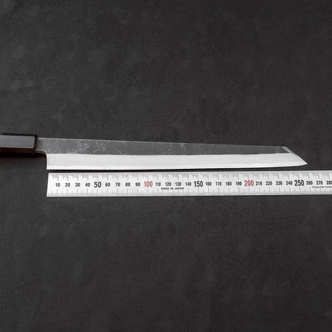 Kiritsuke Yanagiba Blue Steel #2 Kurouchi Buffalo Wenge Handle 270mm