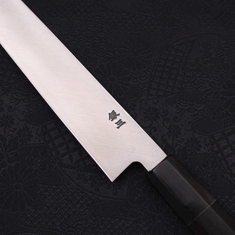 Kiritsuke Yanagiba Silver Steel #3 Kasumi Buffalo Ebony Handle 240mm