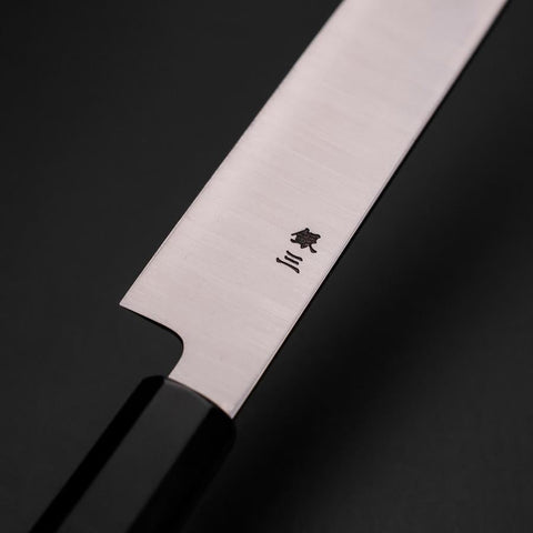 Kiritsuke Yanagiba Silver Steel #3 Kasumi Buffalo Ebony Handle 270mm