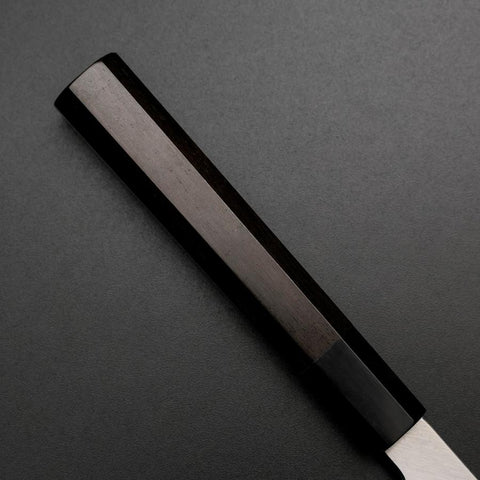 Kiritsuke Yanagiba Silver Steel #3 Kasumi Buffalo Ebony Handle 300mm