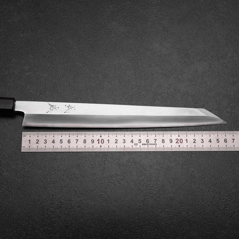 Kiritsuke Yanagiba Silver Steel #3 Kasumi Buffalo Magnolia Handle 270mm