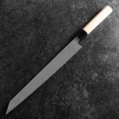 Kiritsuke Yanagiba Silver Steel #3 Kasumi Manico Bufalo Magnolia 300mm
