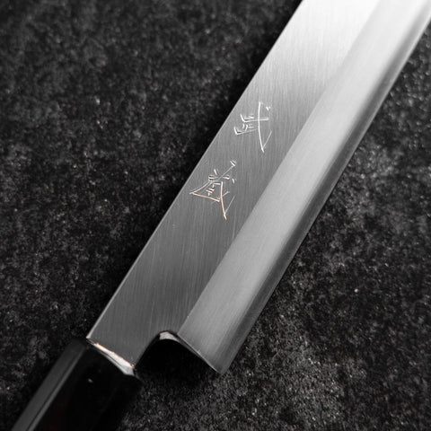 Kiritsuke Yanagiba Silver Steel #3 Kasumi Manico Bufalo Magnolia 300mm