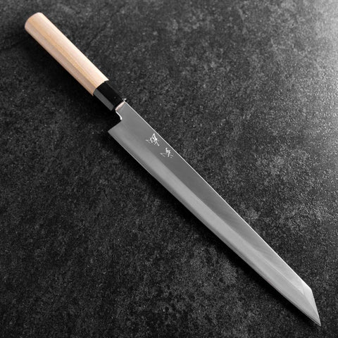 Kiritsuke Yanagiba Silver Steel #3 Kasumi Manico Bufalo Magnolia 300mm
