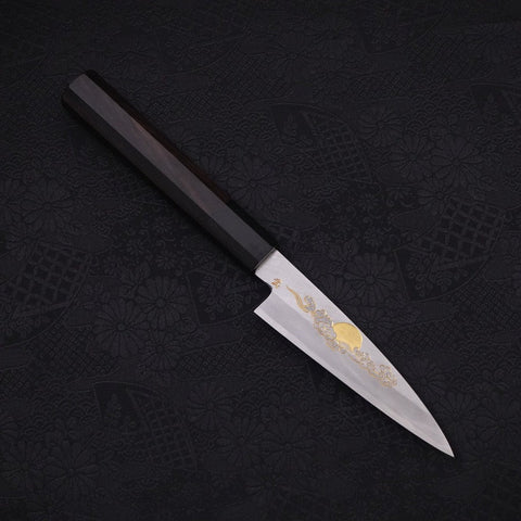 Koyanagi White Steel #2 Kasumi Chokin Luck Cloud Buffalo Ebony Handle 110mm