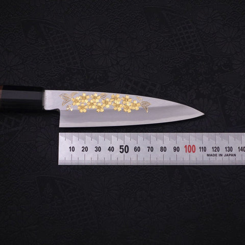 Koyanagi White Steel #2 Kasumi Chokin Sakura Buffalo Ebony Handle 110mm