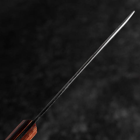 Menkiri (Noodle Knife) Blue Steel #2 Kurouchi Western Brown Handle 330mm