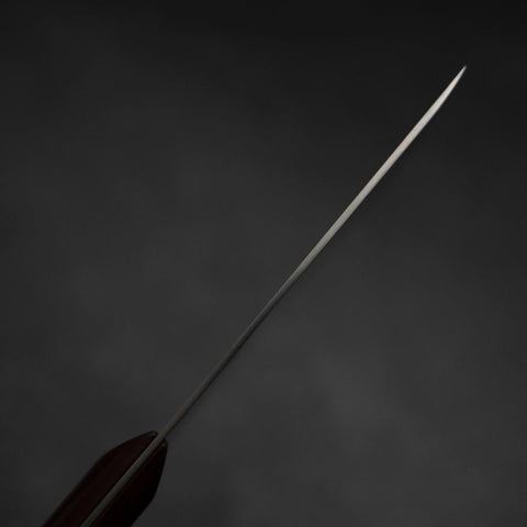 Menkiri (Noodle Knife) Blue Steel #2 Polished Red Urushi Handle 300mm