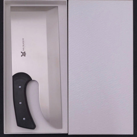 Menkiri (Noodle Knife) Molybdenum Polished Black Cherry Handle 330mm