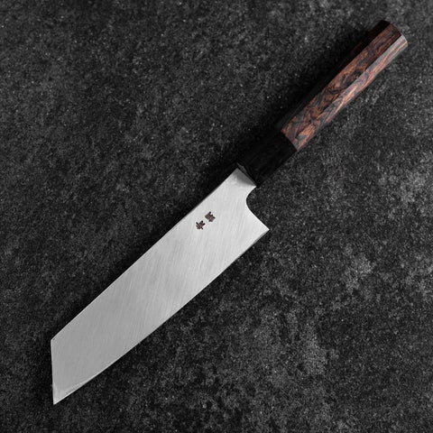 Mukimono Blue Steel #2 Suminagashi Buffalo Ebony Handle 170mm