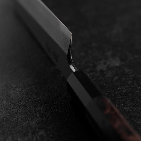 Mukimono Blue Steel #2 Suminagashi Buffalo Ebony Handle 170mm