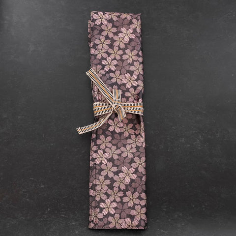 Musashi Japanese Style Kitchen Knife Roll Purple Sakura 1 Pocket Handmade